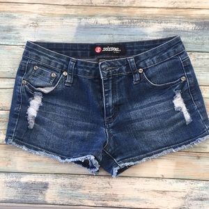 Scissor denim shorts by tractor